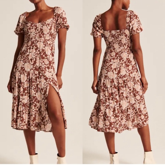 Abercrombie & Fitch Dresses & Skirts - Abercrombie and Fitch Short Sleeved Smocked Midi Dress Medium